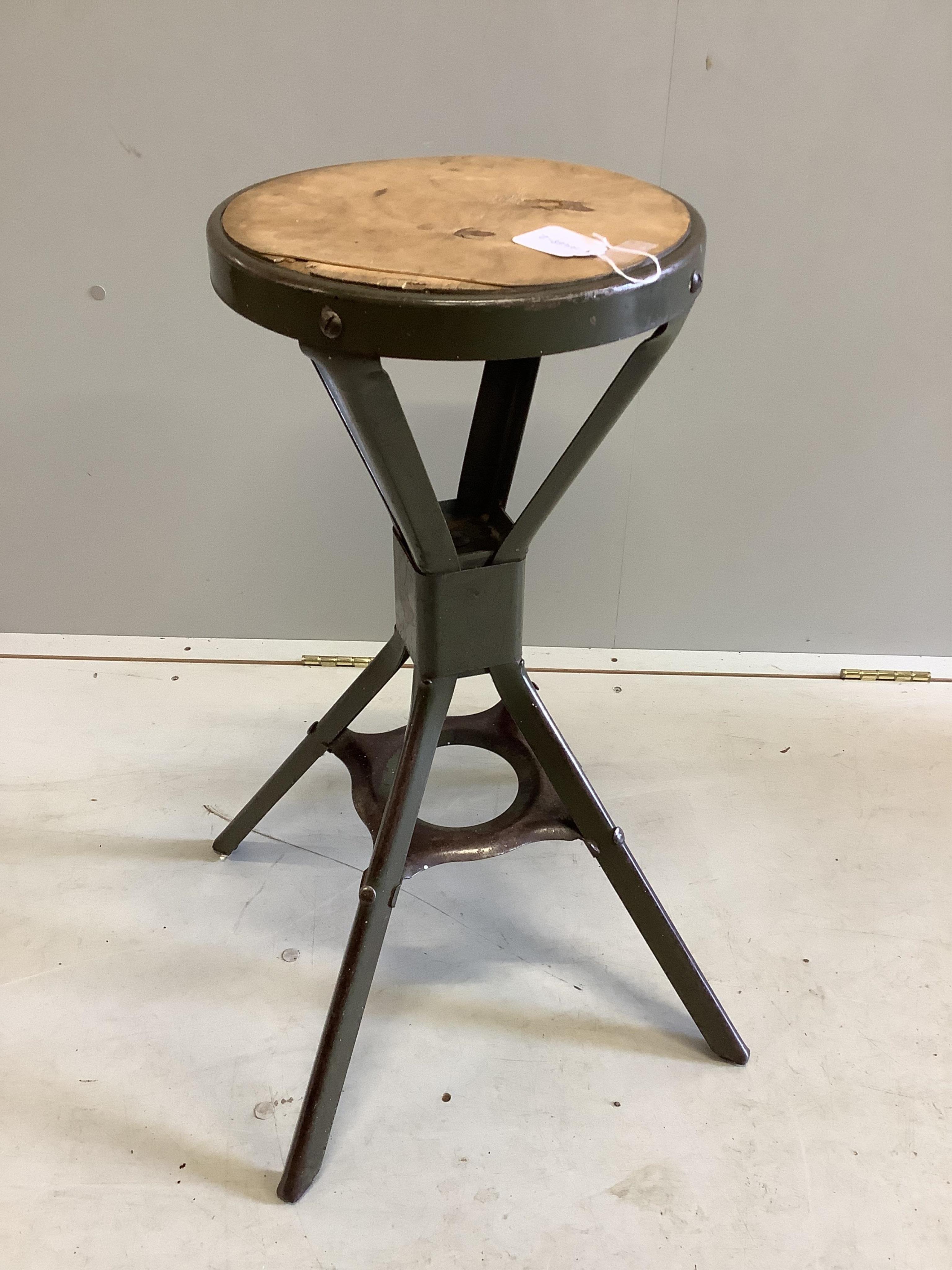 An industrial style stool, height 68cm